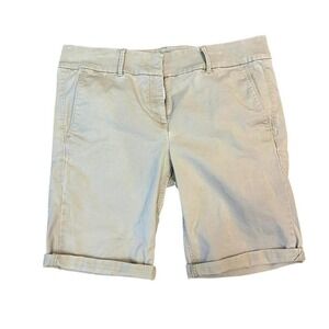 Loft Outlet Petite Skinny Bermuda shorts Khaki Sz 10P EUC Cuffed Skinny Fit